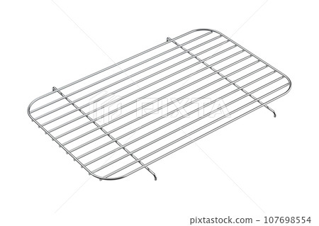Empty metal grill rack Empty metal grill rack 107698554