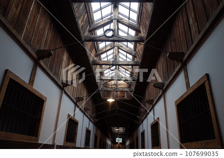 Interior view of Meiji wooden architecture_Hokkaido Interior view of Meiji wooden architecture_Hokkaido 107699035