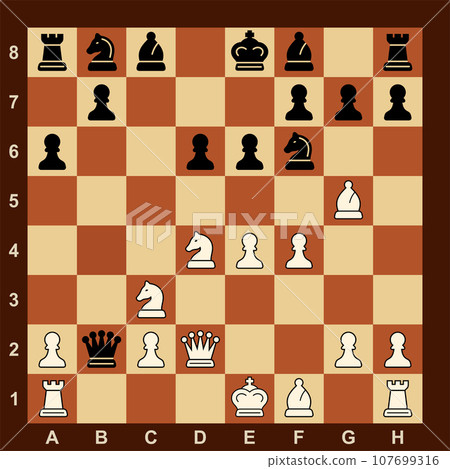 Chess board with game vector illustration. Chess board with game vector illustration. 107699316