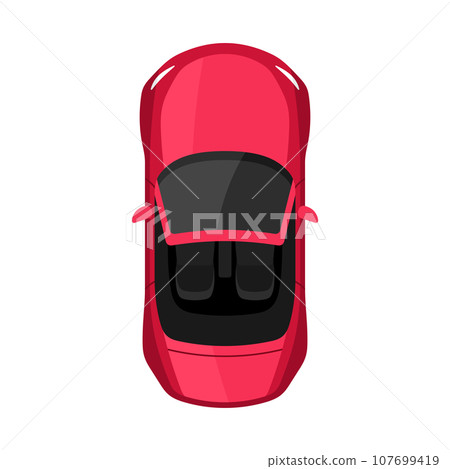 Pink cabriolet car top view vector illustration Pink cabriolet car top view vector illustration 107699419