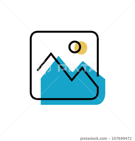 Picture line colourful vector icon Picture line colourful vector icon 107699472