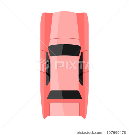 Pink car top view vector illustration Pink car top view vector illustration 107699478