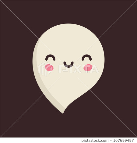 Cute ghost vector illustration 107699497