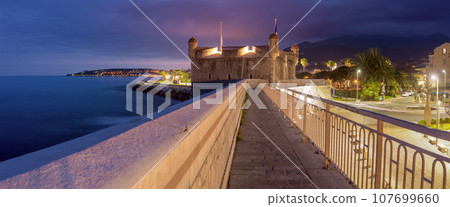 Old bastion fort in Menton, France 107699660
