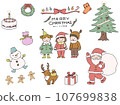 Christmas easy picture book style illustration material 107699838
