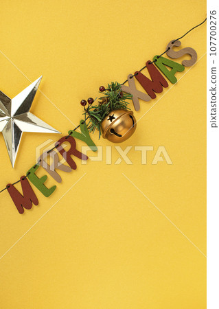 Christmas decorations and copy space Christmas decorations and copy space 107700276