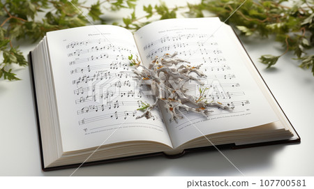 Background image with sheet music 107700581