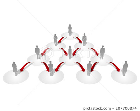 人物剪影和傳播箭頭的資訊圖前視圖向量圖 107700874