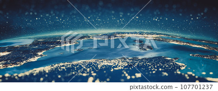 Mediterranean city lights 107701237