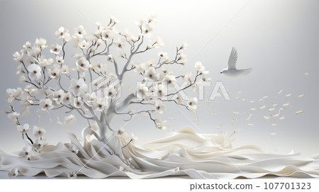 A background image imagining a new world that can be used for weddings, funerals, and other ceremonies. A background image imagining a new world that can be used for weddings, funerals, and other ceremonies. 107701323