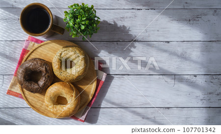 貝果與咖啡｜原味/巧克力/菠菜 107701342