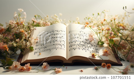 Background image with sheet music Background image with sheet music 107701551