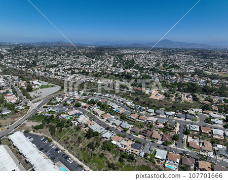Aerial view of South San Diego residential neighborhood Aerial view of South San Diego residential neighborhood 107701666
