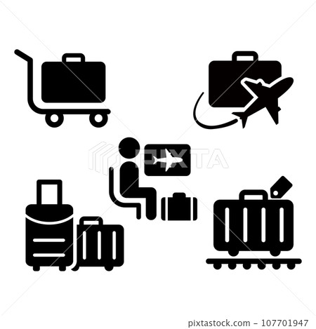Travel icon pictogram set 107701947
