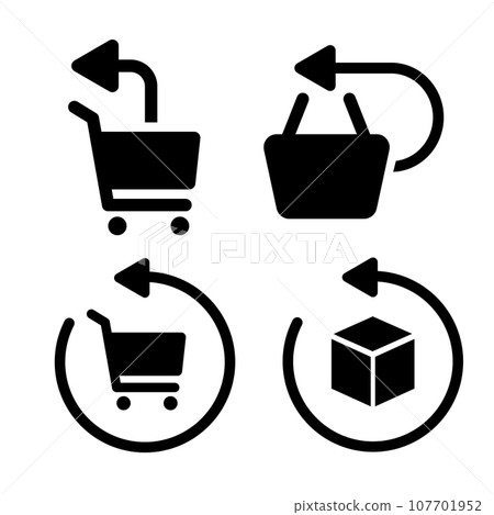Shopping related pictogram illustration set Shopping related pictogram illustration set 107701952