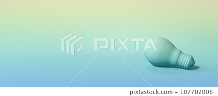 Light bulb on a colored background - 3D Light bulb on a colored background - 3D 107702008