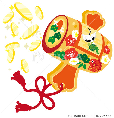 收集硬幣和積分的錘子圖像的向量圖。 107703372