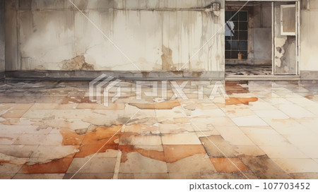 Old floor of the ruins_1 Generative AI 107703452