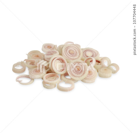 lemongrass sliced isolated on white background lemongrass sliced isolated on white background 107704448
