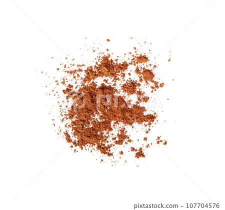 Cocoa Powder Isolated, Cacao Dust Pile, Dry Ground Cocoa Beans, Cocao Powder Pile for Chocolate Cocoa Powder Isolated, Cacao Dust Pile, Dry Ground Cocoa Beans, Cocao Powder Pile for Chocolate 107704576
