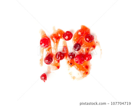Cranberry Jam Smear, Red Marmalade Splash, Cranberries Jelly, Fruity Confiture Smudge Cranberry Jam Smear, Red Marmalade Splash, Cranberries Jelly, Fruity Confiture Smudge 107704719