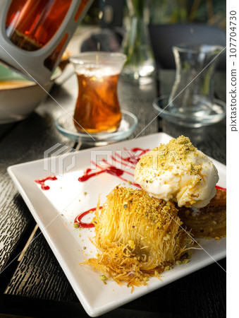 Baklava Ramadan Dessert, Eastern Sweet Pastries, Turkish Baklawa, Traditional Oriental Desert Mix 107704730