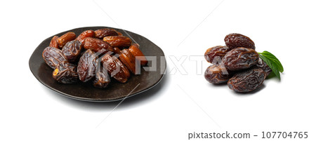 Big Dates Isolated. Date Palm Fruits Big Dates Isolated. Date Palm Fruits 107704765