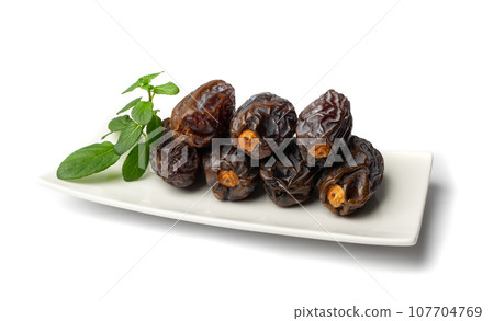 Big Dates Isolated. Date Palm Fruits Big Dates Isolated. Date Palm Fruits 107704769