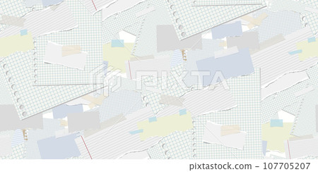 Paper whole, torn pieces seamless pattern 107705207