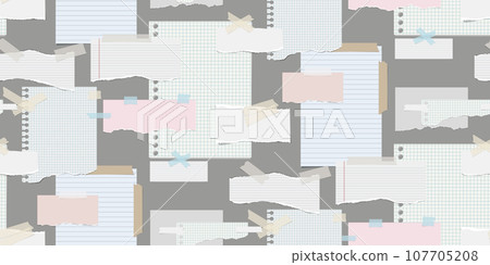 Paper whole, torn pieces seamless pattern 107705208