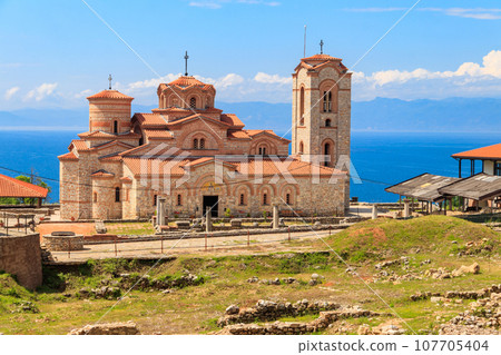 Church of Saints Clement and Panteleimon and historic district of Plaoshnik in Ohrid, North Macedonia 107705404