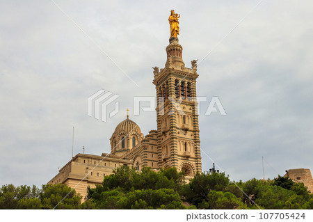Basilica of Notre Dame de la Garde in Marseille, France 107705424