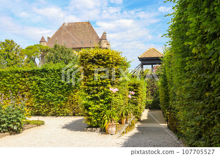 Castle Yvoire and Garden of Five Senses in Yvoire, France Castle Yvoire and Garden of Five Senses in Yvoire, France 107705527