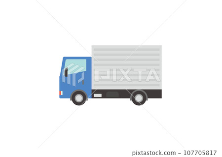 Vector illustration of a blue small truck / 2 ton truck Vector illustration of a blue small truck / 2 ton truck 107705817