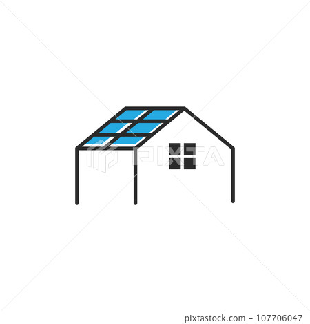Solar panel logo 107706047