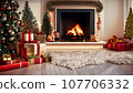 客廳裡有美麗的聖誕裝飾[AI 生成圖像] 107706332