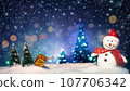 聖誕夜雪人與照明[AI生成影像] 107706342