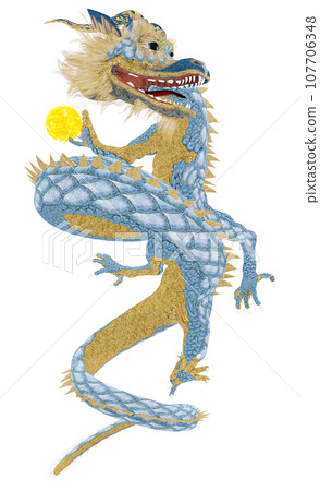 Realistic dragon illustration Realistic dragon illustration 107706348