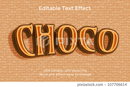 Vector chocolate text editable text effect Vector chocolate text editable text effect 107706614