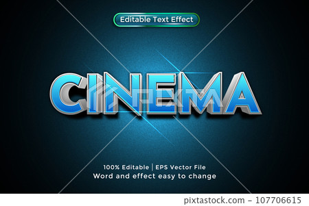 Vector cinema text editable text effect Vector cinema text editable text effect 107706615