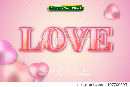 Vector love text editable text effect Vector love text editable text effect 107706895