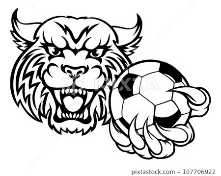 Wildcat Bobcat Cat Cougar Soccer Football Mascot Wildcat Bobcat Cat Cougar Soccer Football Mascot 107706922