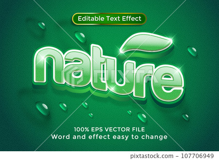 Vector nature text editable text effect 107706949
