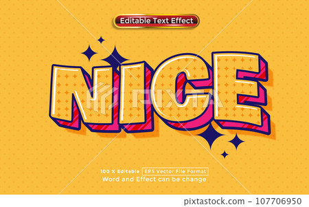 Nice text editable vector text effect 107706950