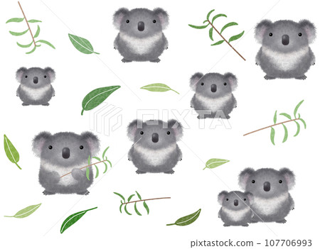 Koala seamless pattern B-2 PNG drawing paper Koala seamless pattern B-2 PNG drawing paper 107706993