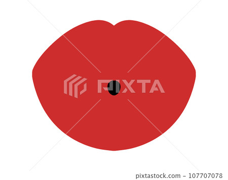 sexy red lips illustration material 107707078