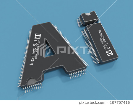 Artificial Intelligence concept. 107707416