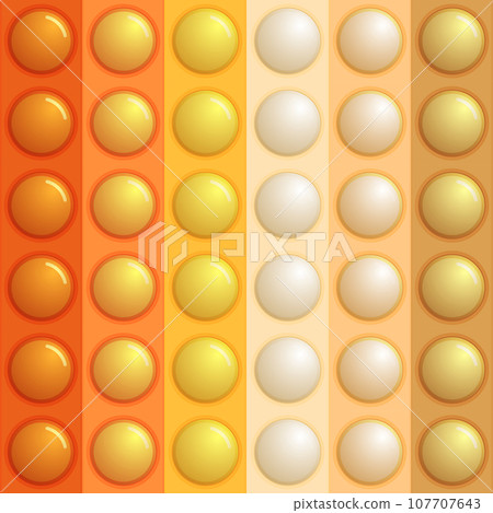Seamless pattern with trendy game pop it, simple dimple. Rainbow fidget toy. Colorful antistress background. Doodle style. Bubbles popping square shape Seamless pattern with trendy game pop it, simple dimple. Rainbow fidget toy. Colorful antistress background. Doodle style. Bubbles popping square shape 107707643