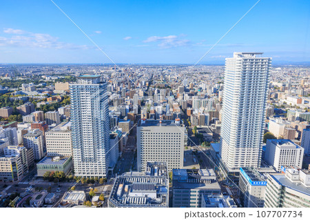 從 JR 塔觀景台三八塔眺望札幌 107707734