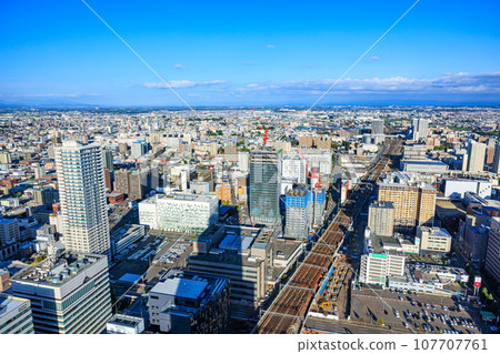 View of Sapporo from JR Tower Observation Deck Tower Three Eight 107707761